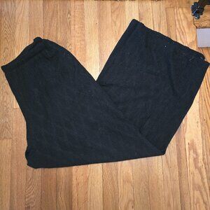 Forever 21 Women's Eyelet Black Straight Casual Pants Plus Size 0X